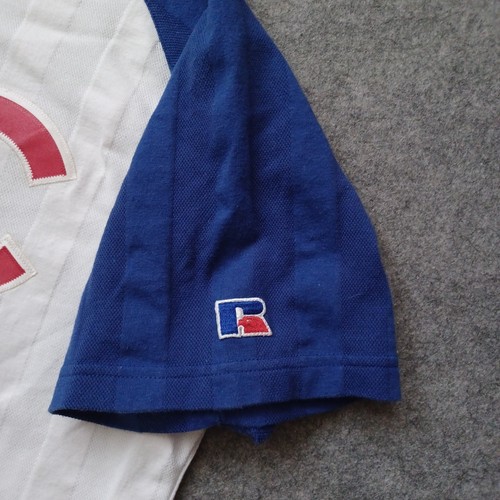 Vintage Russell Athletic Chicago Cubs Jersey Mens Large White Button Up Logo USA - Picture 9 of 16