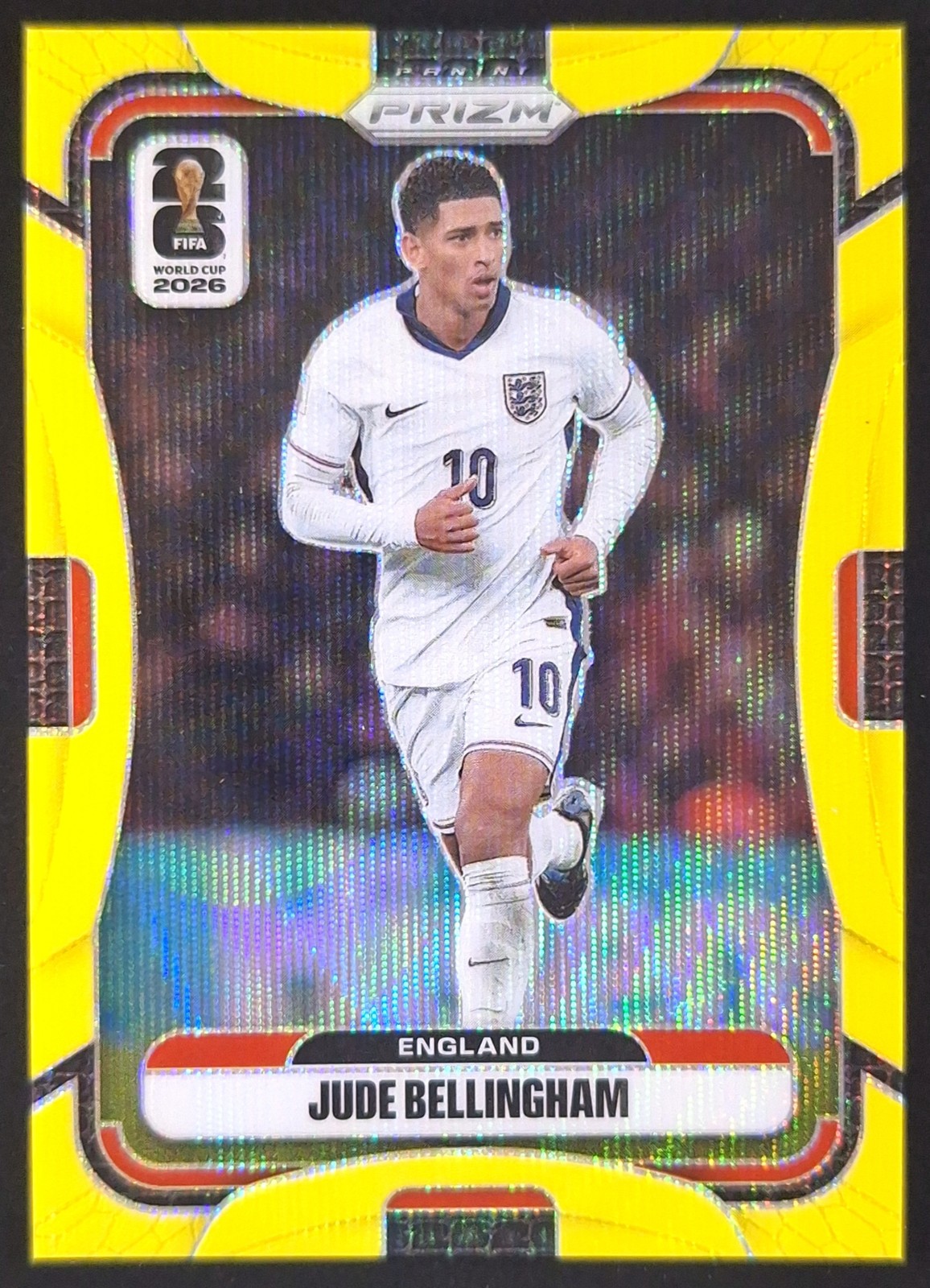 2026 Panini Prizm JUDE BELLINGHAM 119/180 Fluorescent Yellow Wave Prizm #114