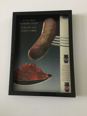 OCEAN SPRAY CRANBERRY SAUCE - 1989 gerahmte Originalwerbung