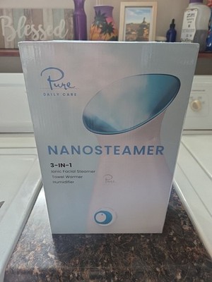 New NanoSteamer Large 3-in-1 Nano Ionic Facial Steamer with Precise Temp Control