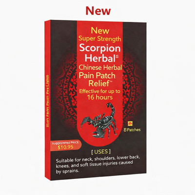 Scorpion Extra Strength Pain Patches Holistic/Herbal/ Chinese Joint Pain Relief