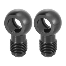 X AUTOHAUX 2pcs Dia.12mm Fuel Banjo Fittings to 6AN Male Flare Adapter Fuel L...