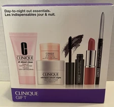 6 PC CLINIQUE Day-to-night out essentials Gift Set Travel Size Makeup+Skin Care