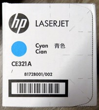 New Genuine Authentic HP CE321A Toner Cartridge - Cyan 128A FREE SHIP US  