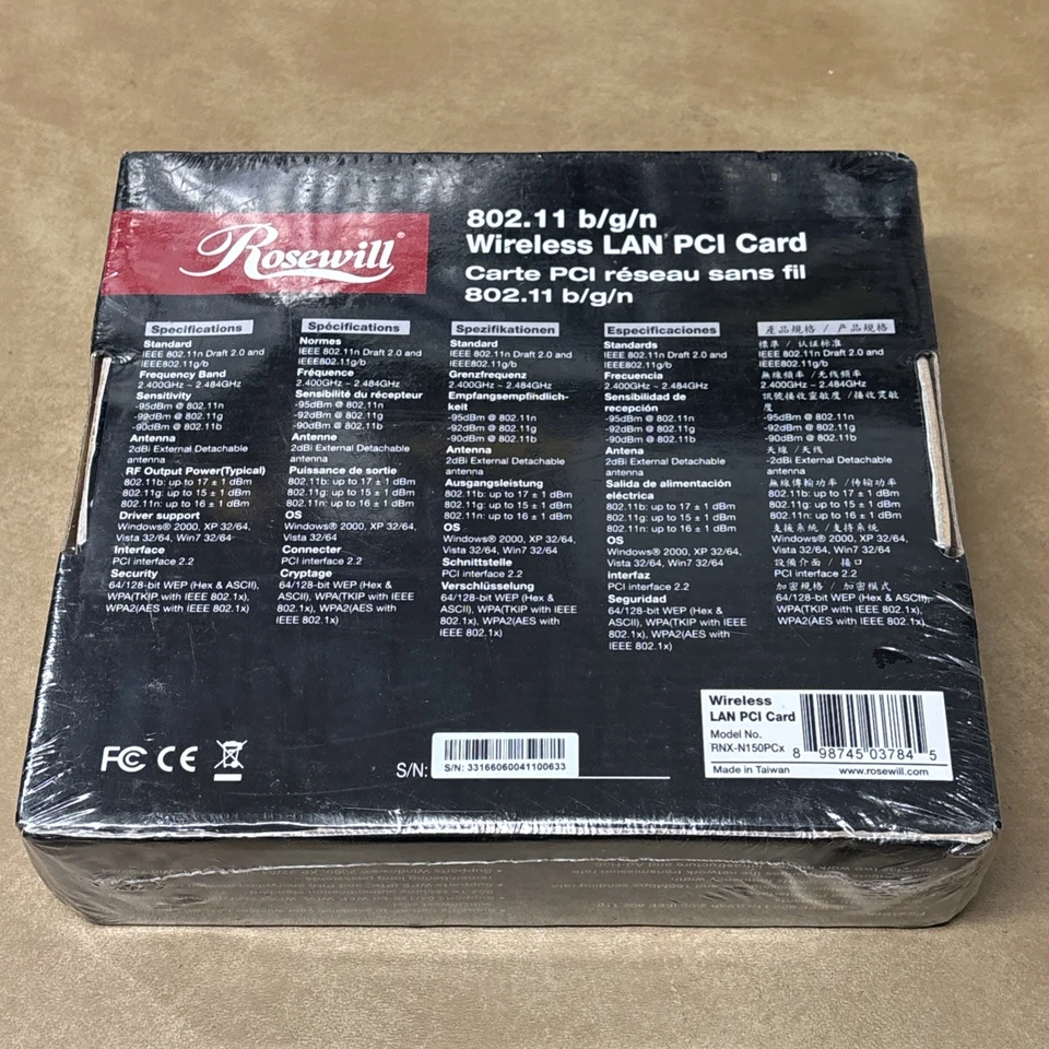 NEW Rosewill 802.11 b/g/n Wireless LAN PCI Card RNX-N150PCx - Image 2 of 3