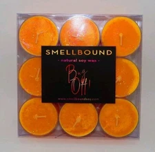 BUG OFF! Citronella 100% Soy Wax Tealight Candles  (9) Clean Burning Tea Lights