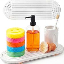Bandeja de fregadero de piedra para mostrador de cocina, bandeja de piedra absorbente de agua de 11,8"x3,9" para S