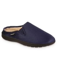 Isotoner K1547 Men's Microsuede Hoodback Slipper - Navy Blue LG /9.5-10.5M