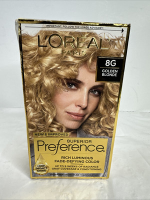 L Oréal Paris Superior  Preference 8G GOLDEN BLONDE Fade Defying Color Shine