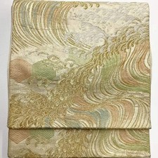 6671 Japanese Vintage Fukuro Obi Belt Kimono Fabric Silk Traditional