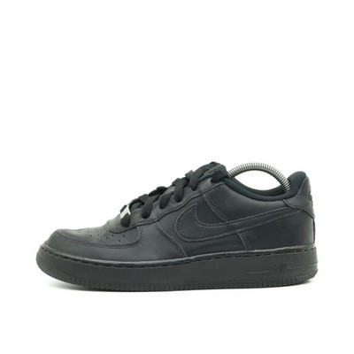 Nike Damen Air Force 1 Low Schuh Schwarz Leder Top Atmungsaktiv Sneaker EU 37,5