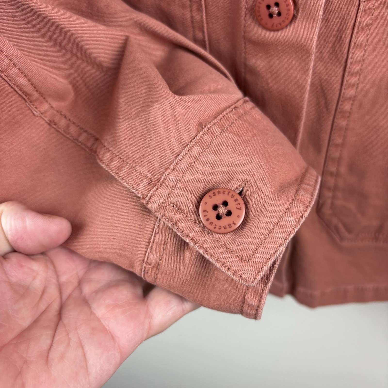 Sanctuary Button Front Utility Jacket Pockets in … - image 6