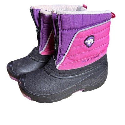 Arctic Shield Kids Insulated Winter Snow Boots   Sz 13 (Purple & Pink)