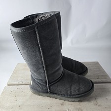 UGG Australia Women's Classic Tall Sheepskin Boots Gray Style 5815 Sz 8