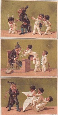 AU BON MARCHE - Complete 6 Cards - TESTU & MASSIN TM-16 The Pierrots and Master