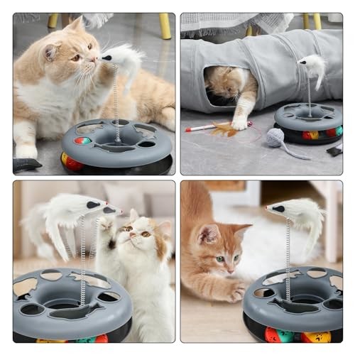 Katzentunnel, Indoor Katzenspielzeug, Rollbahn Katzenspielzeug, zusammenklappbar S-Form spielen - Bild 3 von 7