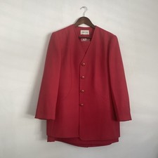 Vintage 80s Eastex Cerise Pink 2 Piece Skirt Suit Size UK 16 Nwots