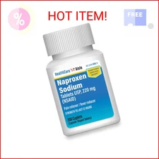 HealthCareAisle Naproxen Sodium, 220 mg - 200 caplets - Pain Reliever and Fever 