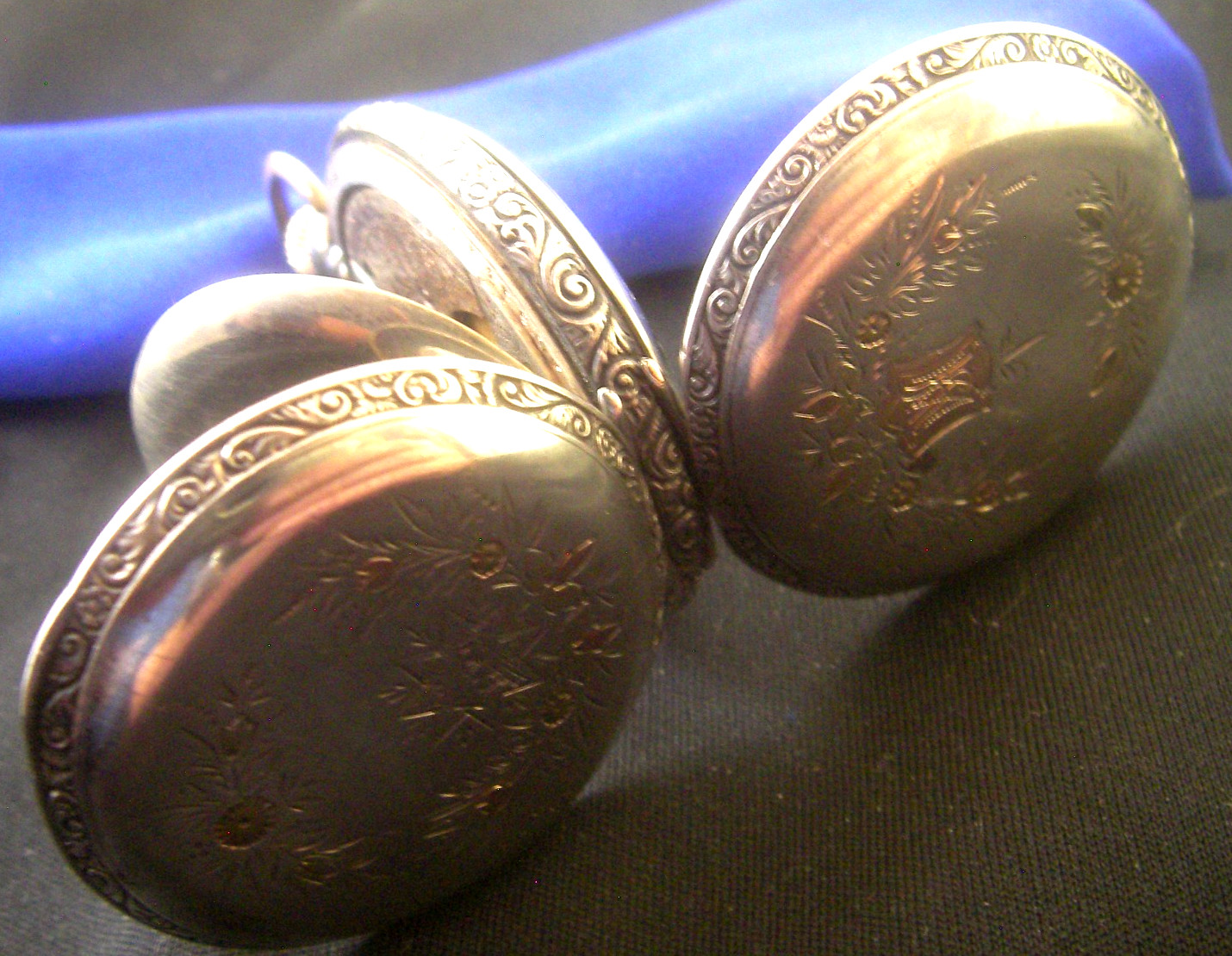 RARE Beautiful Multi Color Solid Coin Silver Amer… - image 12