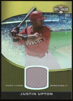 2011 Topps Triple Threads Unity Relics Gold 9 /9 Justin Upton #TTURS-244