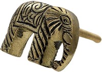 Clayre & Eef 64987 TüRknopf Elefant Goldfarbig 4X3X3 Cm