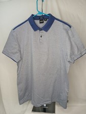 Hugo Boss Black Label Men's Grey B-Penrose Mercerised Regular Fit Polo Shirt XL