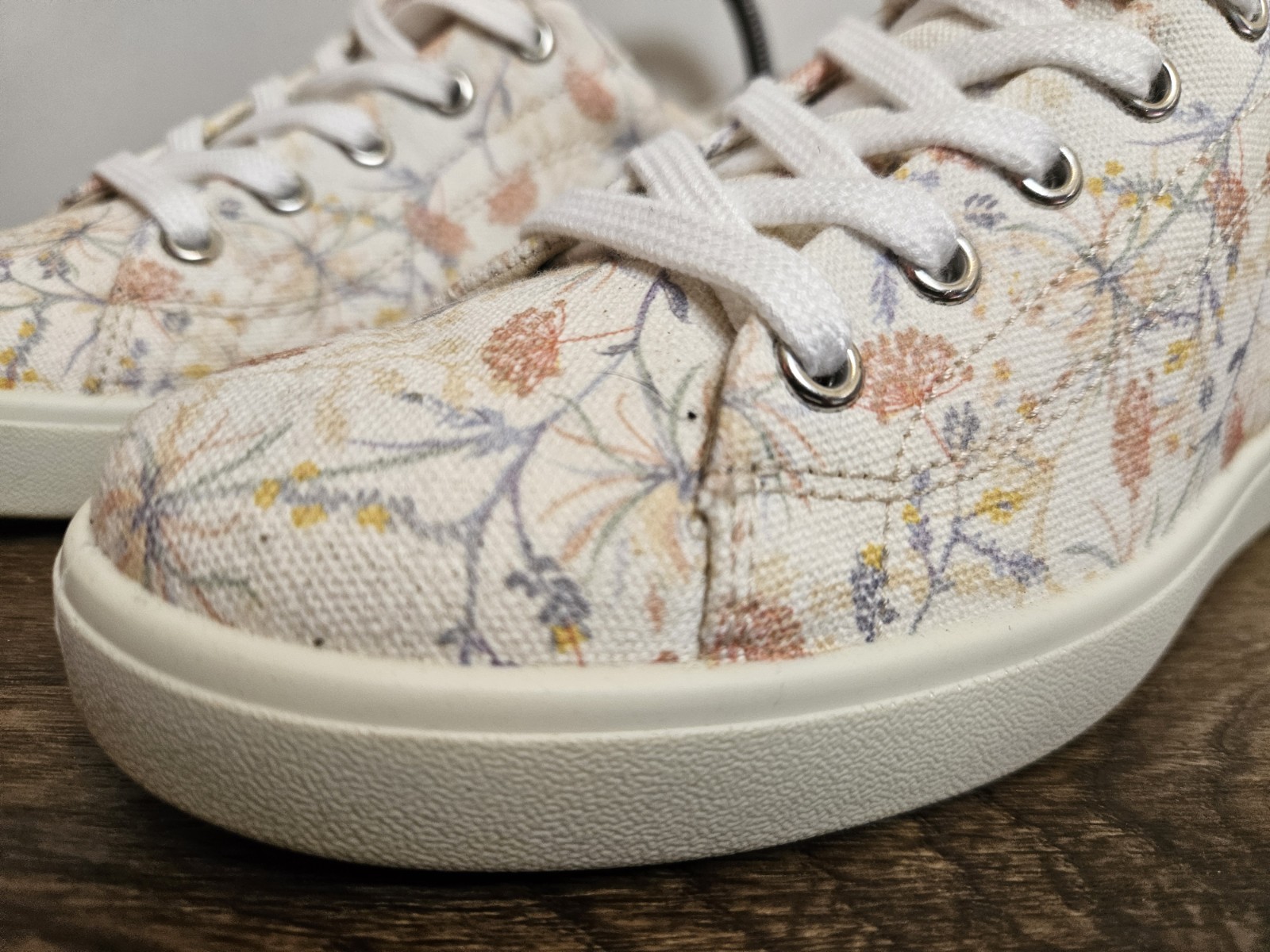 Hotter Molly Std Trainers Womens Soft Premium Canvas Floral Sneaker UK 5.5 EU39 image 6