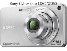 90 New SONY Cyber-Shot DSC-W350 Digital Camera W/SD Card Charger Fully Tested