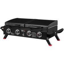Royal Gourmet GD4002TP 4 Burner Propane Gas Grill Griddle Combo Black Portable