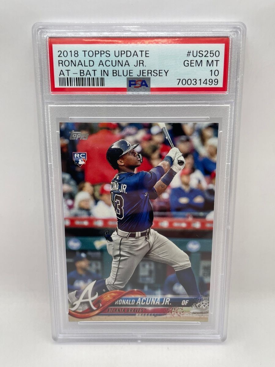 2018 Topps Update #US250 Ronald Acuna Jr. PSA Graded GEM MT 10, Pre-owned
