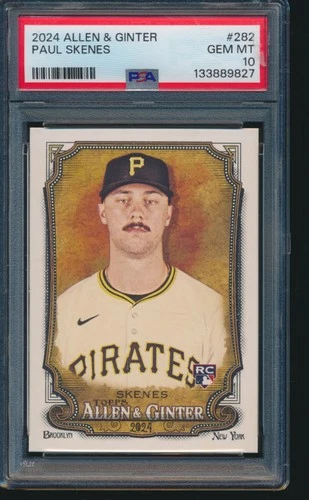 PSA 10 PAUL SKENES 2024 TOPPS Allen & Ginter #282 Pirates Rookie RC GEM MINT