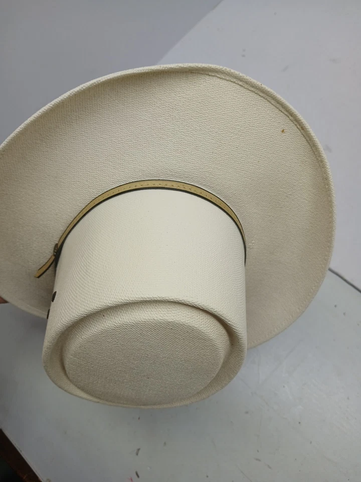 De Colección-Reno Appaloosa Sombrero de Vaquero de Paja Talla 6 5/8 Hecho en México Con Oro y Corona Foto 4 de 4