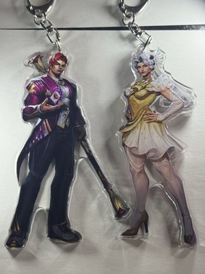Marvel Rivals Gambit And Rogue Wedding Keychains Pair