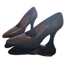 Vintage Air Step Briarcliff Black Leather Pumps Size 6B With Box Classic Style 1