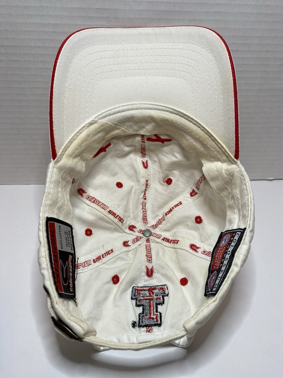 Texas Tech White Adjustable Strap-Back Hat Red Ra… - image 9