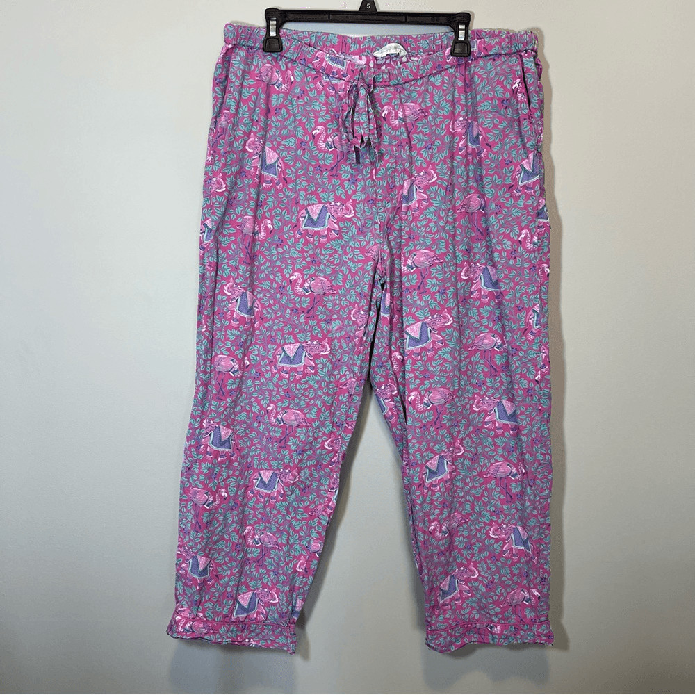 Printfresh Pink Pajama Set Elephant Flamingo 2 Pi… - image 2