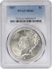 1927 Peace Silver Dollar MS63 PCGS