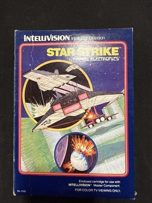 Star Strike Intellivision Video Game Cartridge 1981 Complete CIB Box Tested Fast