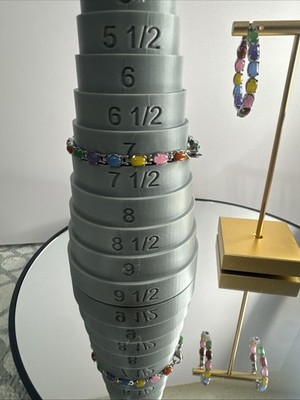 Set Of Silver Tone Bracelet With Matching Earrings