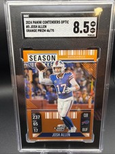 2024 Panini Contenders Optic Josh Allen Orange Prizm /75 Bills SGC 8.5