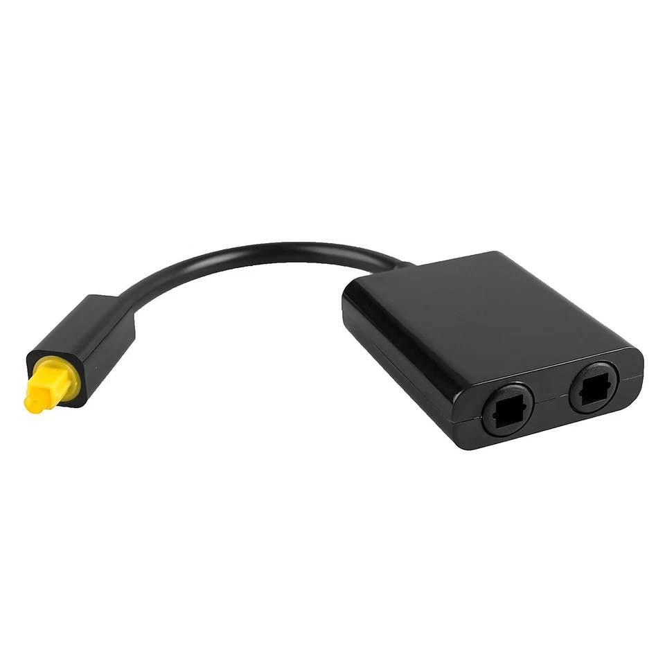 1 to 2 Toslink Splitter 1 in 2 out Optical Audio Splitter Distributor For TV DVD - Image 2 of 4