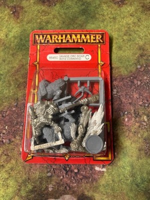 Warhammer - Savage Orc Boar Boyz Command - NIB - 8545C - Metal / Plastic