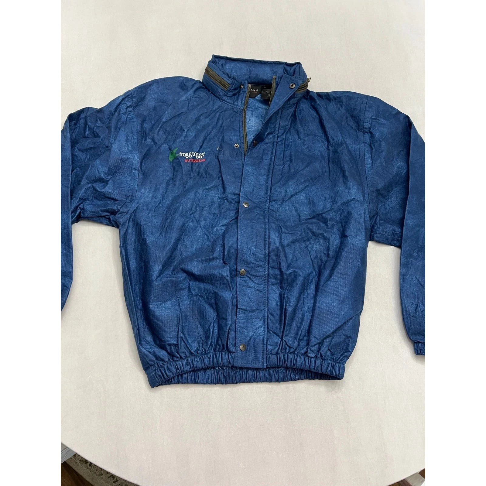 Frogg Toggs Outerwear Blue Waterproof Rain Jacket Men’s Size Small Packable - product detail image 1