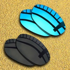 2 Pairs Lenses Replacement for-Costa Del Mar Brine Polarized-Black Blue