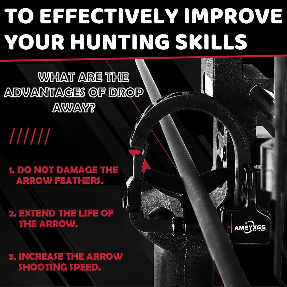 Archery Drop Away Arrow Rest Compound Bow Aluminum Alloy Full Bow Hunting RH LH - Image 3 of 4