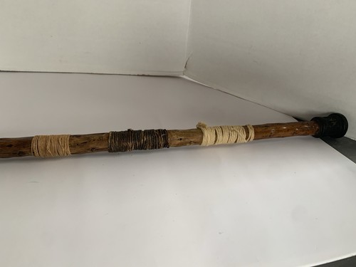 Vintage Irish Blackthorne Smooth Brussel Sprout Walking Cane Stick 33In Long - Picture 15 of 24