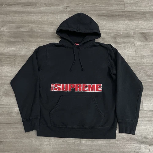 Authentique sweat à capuche SUPREME Blockbuster 2019 noir moyen SS19 SW87