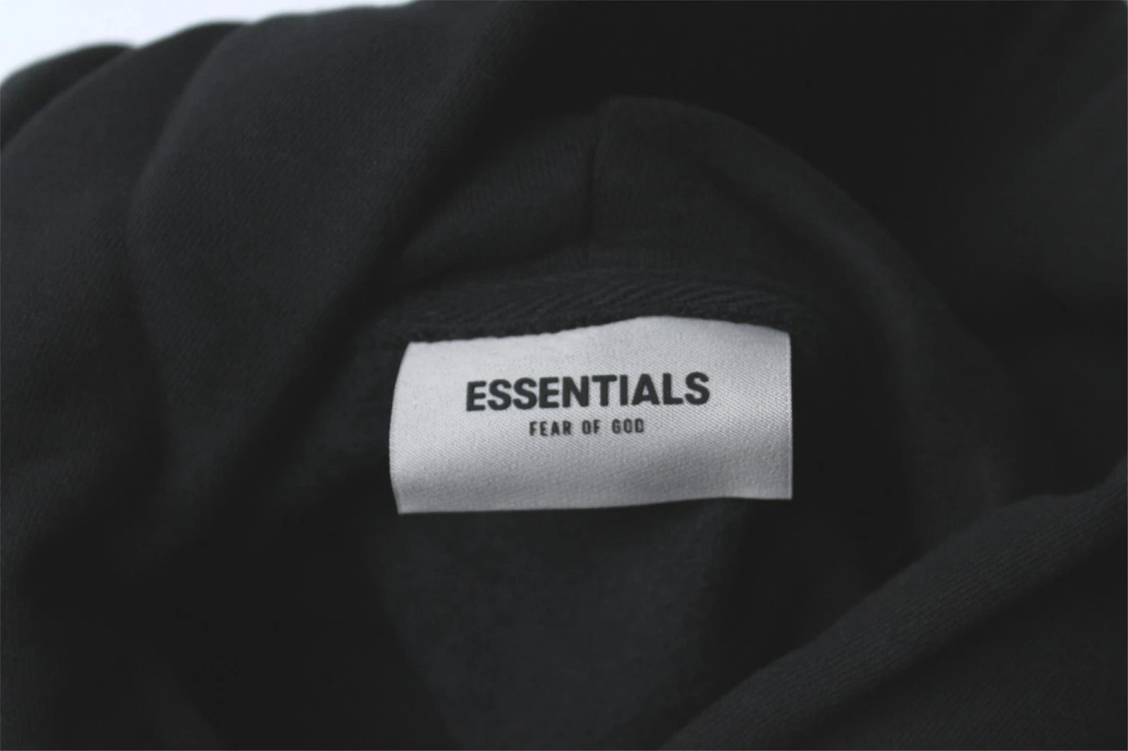 Felpa con cappuccio pullover Essentials Fear Of God unisex FW'20 logo NC3 nero taglia XS