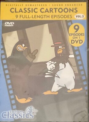 Classic Cartoons 9 Full-length episodes Vol. 2  DVD Digitally Remastered New