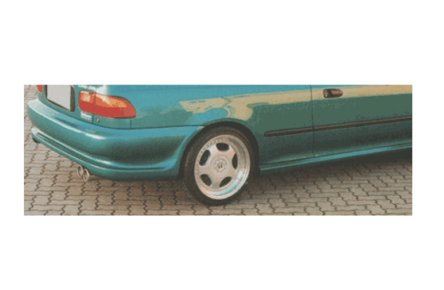 Heck Stoßstange hinten Tuning für Honda Civic Coupe 92-95 PP25152 unlackiert - Afbeelding 1 van 1